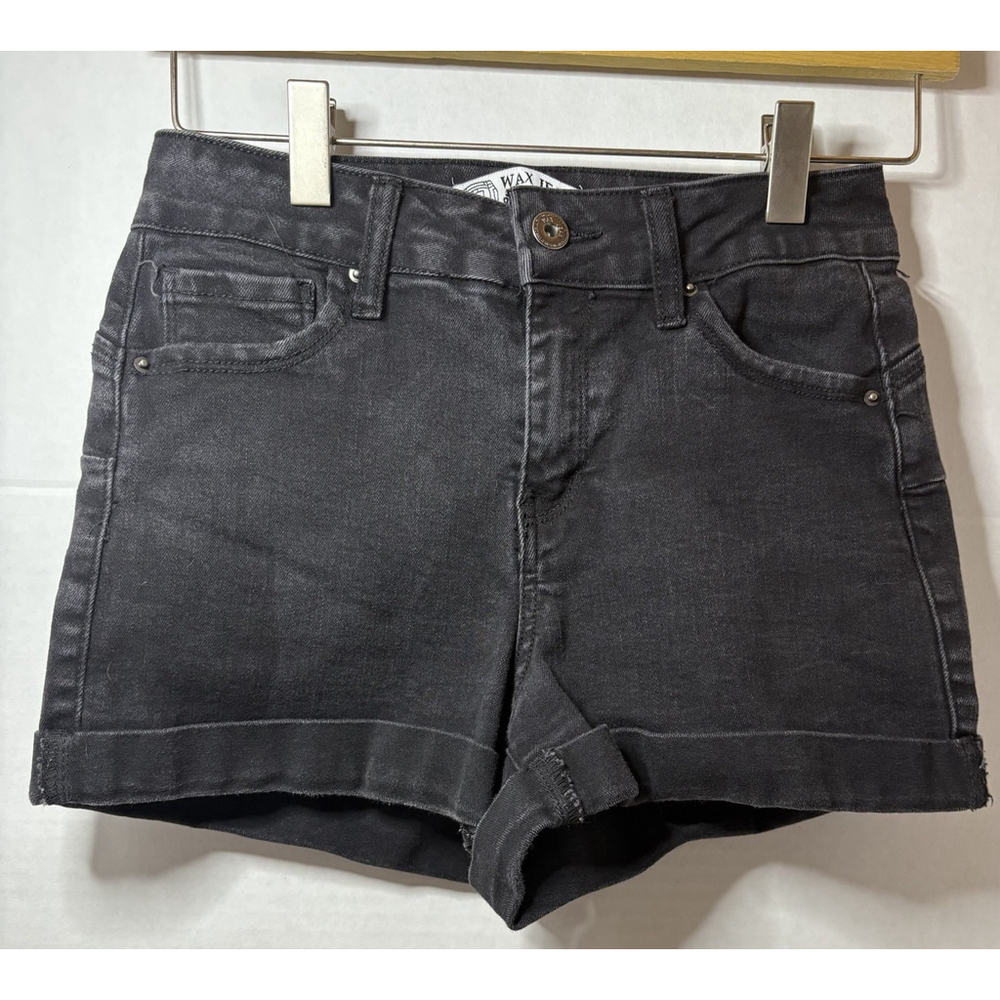 Wax Jean Butt I Love You Women’s High Rise Cuffed Jean Shorts Black Size Small